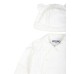 MOSCHINO SET TUTINA+BERRETTO BABY UNISEX WHITE CON LOGO LETTERING JACQUARD ALL OVER TERRY CLOTH