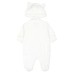 MOSCHINO SET TUTINA+BERRETTO BABY UNISEX WHITE CON LOGO LETTERING JACQUARD ALL OVER TERRY CLOTH