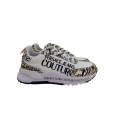 Versace Jeans Couture Sneakers in nylon e inserti in ecopelle con stampa Logo Space Couture