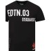 Dsquared2 T-shirt nera a manica corta con maxi logo lettering