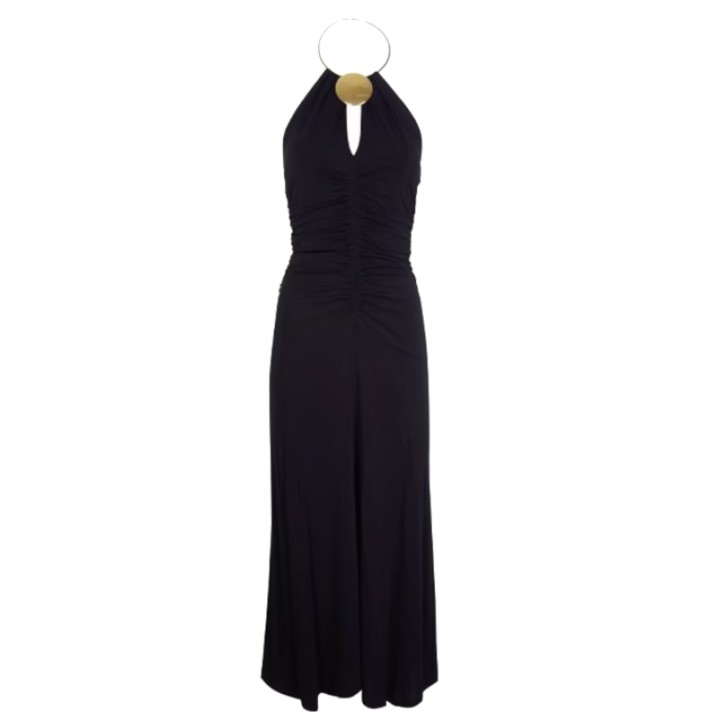 SIMONA CORSELLINI ABITO MIDI BLACK 