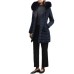 PEUTEREY SERIOLA ML 04 FUR GIUBBOTTO BLU SLIM CON CAPPUCCIO E PELLICCIA 