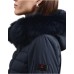 PEUTEREY SERIOLA ML 04 FUR GIUBBOTTO BLU SLIM CON CAPPUCCIO E PELLICCIA 