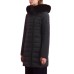 PEUTEREY SERIOLA ML 04 FUR GIUBBOTTO NERO SLIM CON CAPPUCCIO E PELLICCIA 