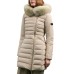 PEUTEREY SERIOLA ML 04 FUR GIUBBOTTO BEIGE SLIM CON CAPPUCCIO E PELLICCIA 