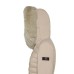 PEUTEREY SERIOLA ML 04 FUR GIUBBOTTO BEIGE SLIM CON CAPPUCCIO E PELLICCIA 