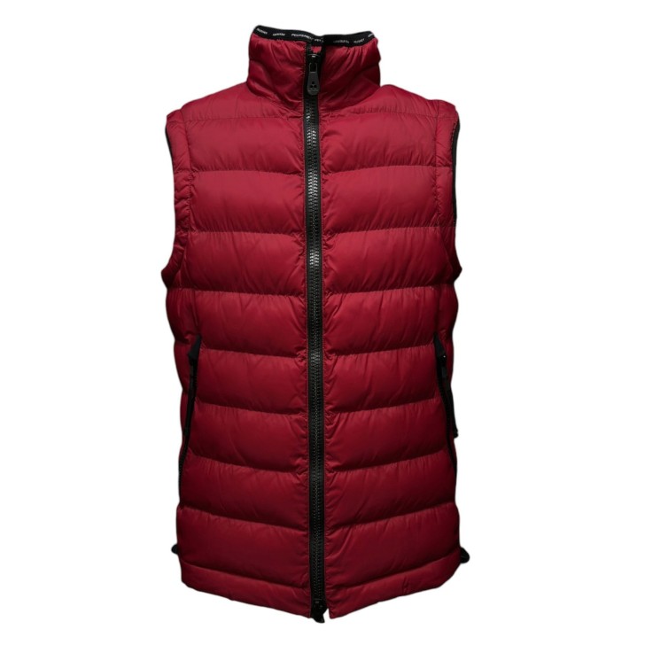 Peuterey Gilet Rosso con due tasche nella parte anteriore chiusura  con zip e logo in collo