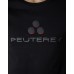 Peuterey T-Shirt nera in cotone a manica corta con logo lettering 