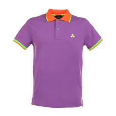 Peuterey Polo Viola da Uomo manica corta con logo nella parte anteriore 