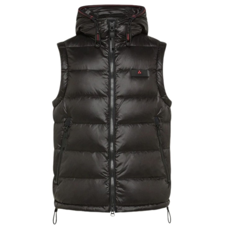 PEUTEREY DONOMA NR 02 GILET NERO IN NYLON DA UOMO CON LOGO NELLA PARTE ANTERIORE 