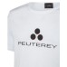 Peuterey T-Shirt bianca in cotone a manica corta con logo lettering nella parte anteriore