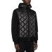 PEUTEREY KOONS KJ BMAT GIUBBOTTO BOMBER NERO CON CAPPUCCIO FISSO BIMATERIALE CON TRAPUNTA GEOMETRICA 