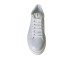 PACIOTTI SNEAKER IN LEATHER TOTAL WHITE CON STAMPA PUGNALE ALL OVER TONO SU TONO E APPLICAZIONI IN METALLO SILVER