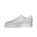 PACIOTTI SNEAKER IN LEATHER TOTAL WHITE CON PUNTA QUADRATA CON STAMPA PUGNALE ALL OVER TONO SU TONO