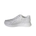 PACIOTTI SNEAKER IN LEATHER TOTAL WHITE CON STAMPA PUGNALE ALL OVER TONO SU TONO 