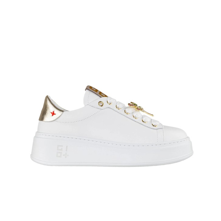 GIO+ SNEAKER PIA232B COMBI IN LEATHER WHITE LIBELLULE