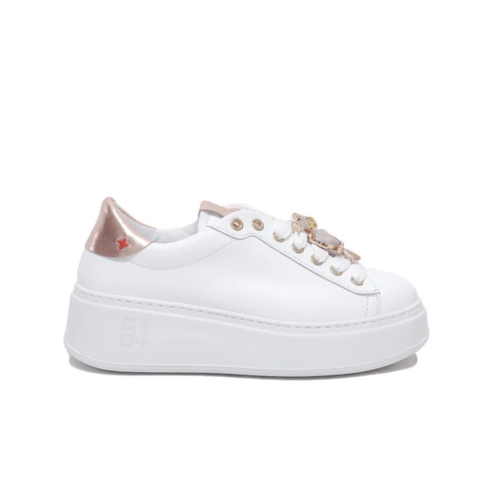 GIO+ SNEAKER PIA244B COMBI IN LEATHER WHITE GUFO