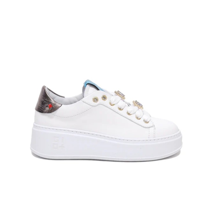 GIO+ SNEAKER PIA282A COMBI IN LEATHER WHITE 