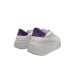 GIO+ SNEAKER PIA286B COMBI IN LEATHER WHITE  TARTARUGA PURPLE 