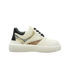 Gattinoni sneakers da donna bianca con inserti in stampa Planetarium