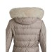 PEUTEREY SERIOLA MQS 04 FOX FUR KID BEIGE CON LOGO SULLA MANICA 