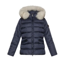 PEUTEREY TURMALET MQS 04 FOX FUR KID BLU CON LOGO SULLA MANICA 