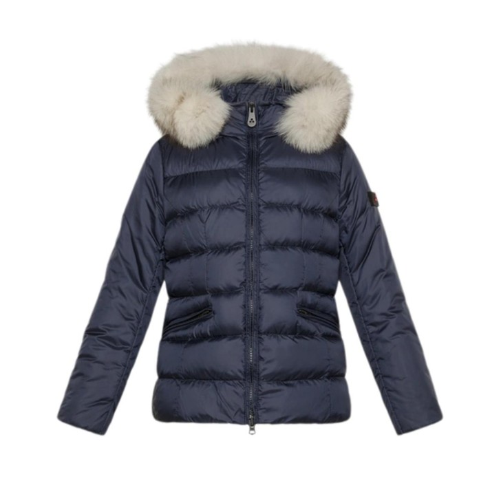 PEUTEREY TURMALET MQS 04 FOX FUR KID BLU CON LOGO SULLA MANICA 