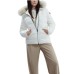 PEUTEREY TURMALET MQS 04 FOX FUR KID BIANCO CON LOGO SULLA MANICA 