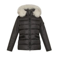 PEUTEREY TURMALET MQS 04 FOX FUR KID NERO CON LOGO SULLA MANICA 