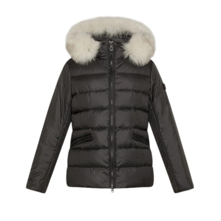 PEUTEREY TURMALET MQS 04 FOX FUR KID NERO CON LOGO SULLA MANICA 