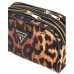 GUESS BEAUTY CASE CHRISTELLE ANIMALIER DOPPIA ZIP