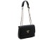 GUESS BORSA A SPALLA TRAPUNTAT BLACK CON LOGO LETTERING