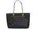 GUESS BORSA A SPALLA TRAPUNTATA BLACK CON LOGO LETTERING