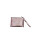 Plein Sport Pochette in pelle rosa con laccio da polso