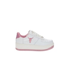 Windsor Smith RECHARGE WHTPNKHOLO Sneakers da Donna Bianca 