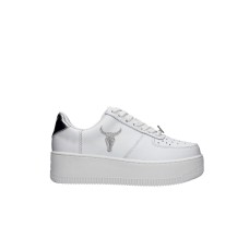 Windsor Smith Recharge whtsilrep sneakers bianca con logo argento 