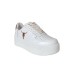 WINDSORSMITH REGHARGE SNEAKER PLATFORM IN LEATHER WHITE CON STAMPA COCCO GOLDROSE