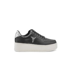 Windsor Smith Sneakers da donna in pelle Nera con logo 