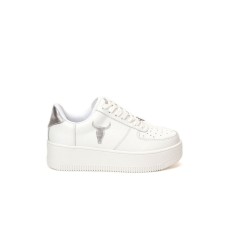 Windsor Smith Sneakers da donna in pelle bianca con logo 