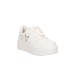 WINDSOR SMITH SNEAKER IN LEATHER WHITE CON LOGO IN  METALLO GOLD