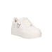 WINDSOR SMITH SNEAKER IN LEATHER WHITE CON LOGO IN  METALLO SILVER