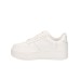 WINDSOR SMITH SNEAKER IN LEATHER WHITE CON LOGO IN  METALLO SILVER