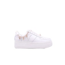 Windsor Smith Sneakers Bianca con logo e catenella laterale 