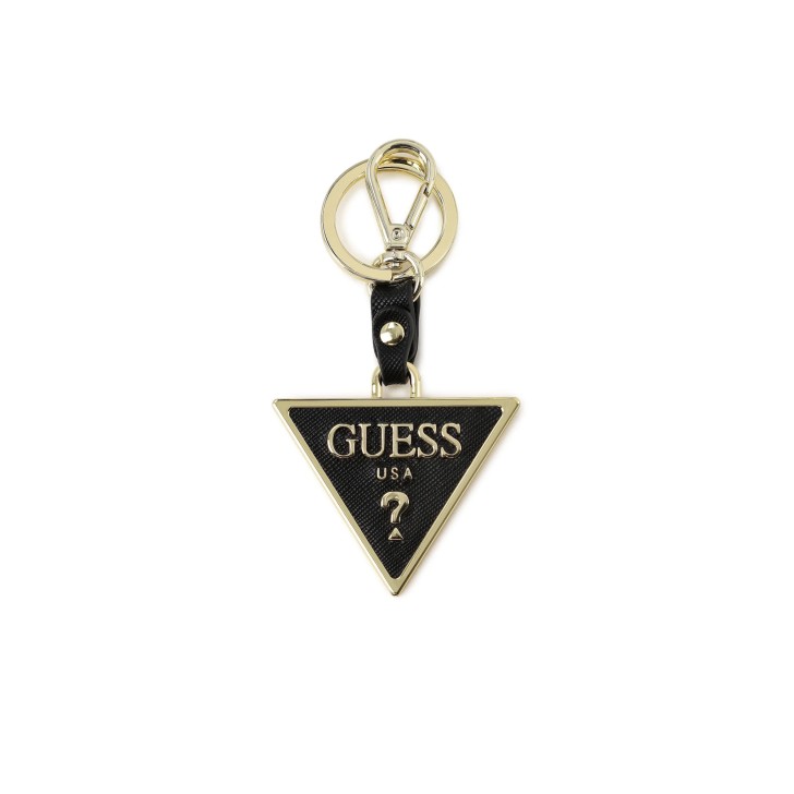 GUESS PORTACHIAVE IN SAFFIANO TRIANGLE BLACK