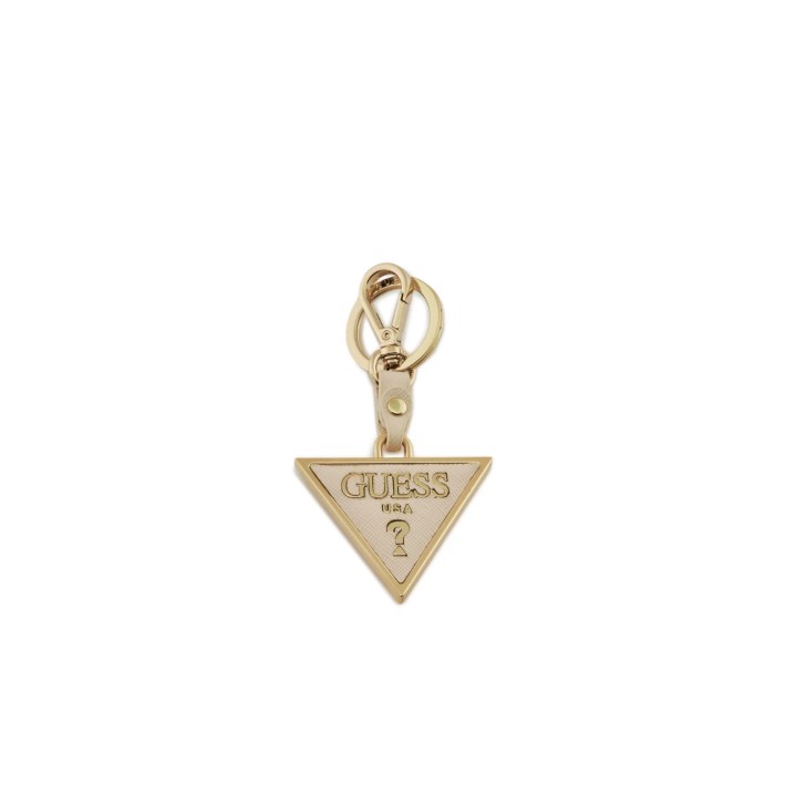 GUESS PORTACHIAVE IN SAFFIANO TRIANGLE CREMA