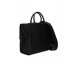 JOHN RICHMOND TOTE BAG NERA A MANO CON LOGO ARGENTO 