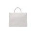 JOHN RICHMOND TOTE BAG BIANCA A MANO CON LOGO ARGENTO 