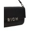 JOHN RICHMOND BORSA A MANO NERA CON LOGO ARGENTO 