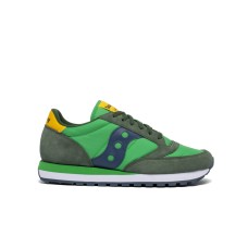 Saucony jazz original sneakers verde con inserti blu e gialli 