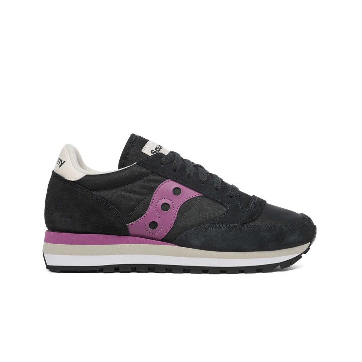 Saucony Original SNEAKER JAZZ TRIPLE S60530-48 IN NYLON E SUEDE BLACK PURPLE 